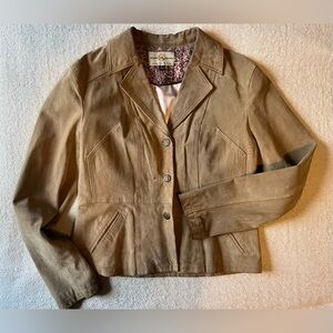 Wilson Leather Tan Suede Jacket, women’s size Large